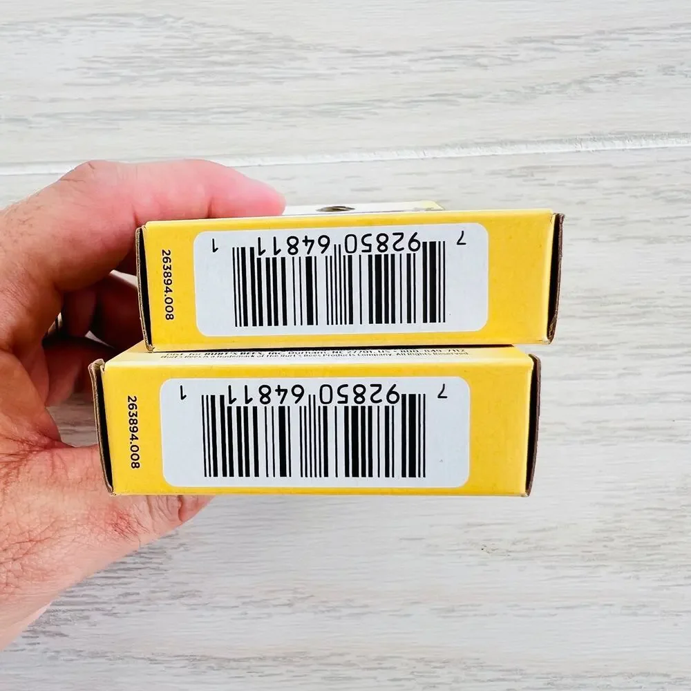 Burt's Bees Moisturizing Lip Balm Vanilla Bean 3ct Lot of 2 Packs (6T)